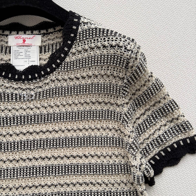 CHANEL 26S SHORT-SLEEVE KNIT TOP STYLE 1154