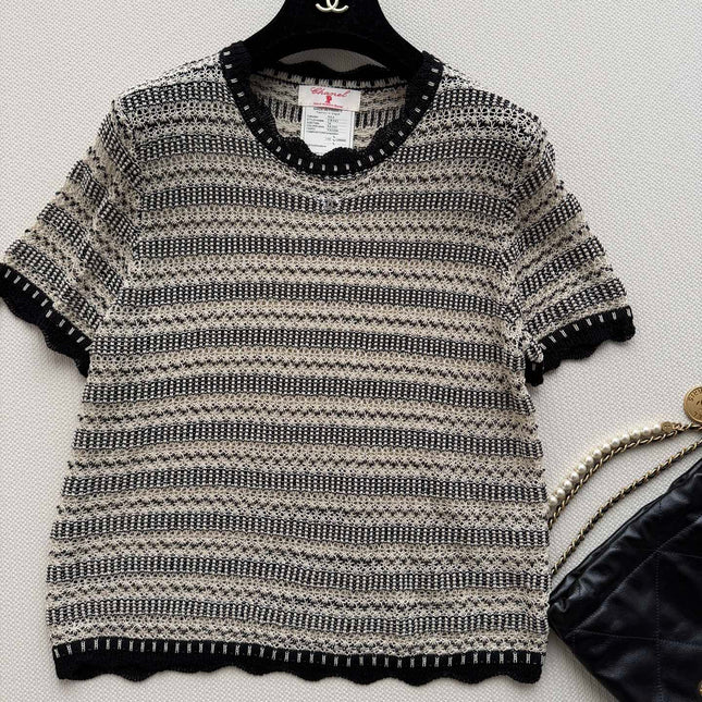 CHANEL 26S SHORT-SLEEVE KNIT TOP STYLE 1154
