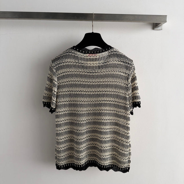 CHANEL 26S SHORT-SLEEVE KNIT TOP STYLE 1154