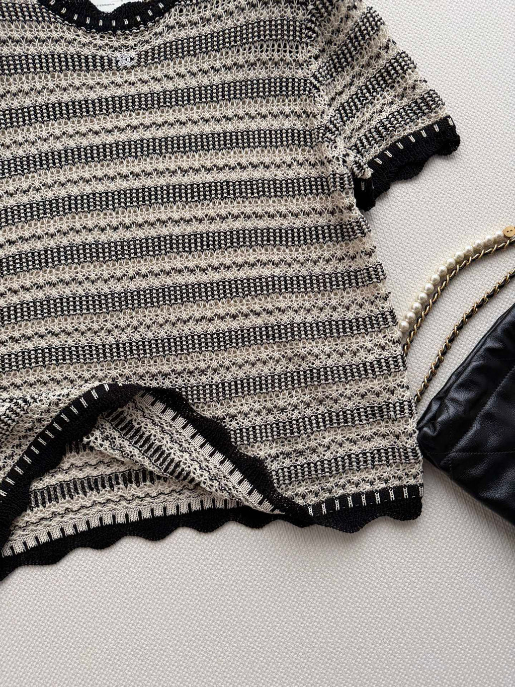 CHANEL 26S SHORT-SLEEVE KNIT TOP STYLE 1154