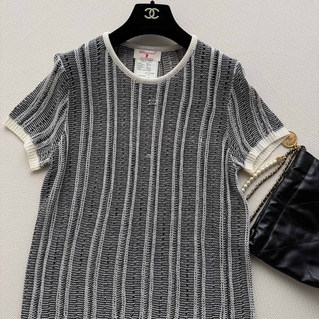 CHANEL 26S SHORT-SLEEVE KNIT TOP STYLE 1153