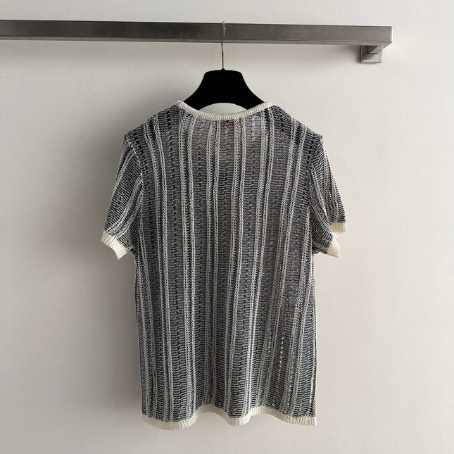 CHANEL 26S SHORT-SLEEVE KNIT TOP STYLE 1153