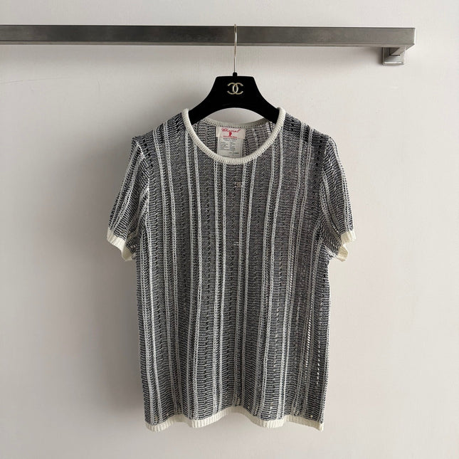 CHANEL 26S SHORT-SLEEVE KNIT TOP STYLE 1153