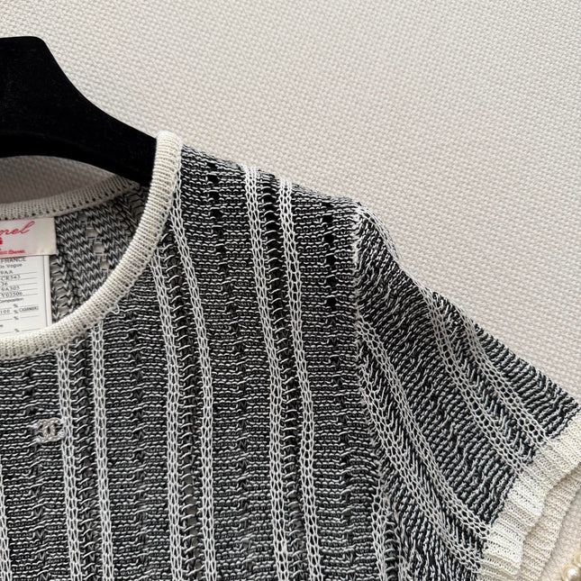 CHANEL 26S SHORT-SLEEVE KNIT TOP STYLE 1153