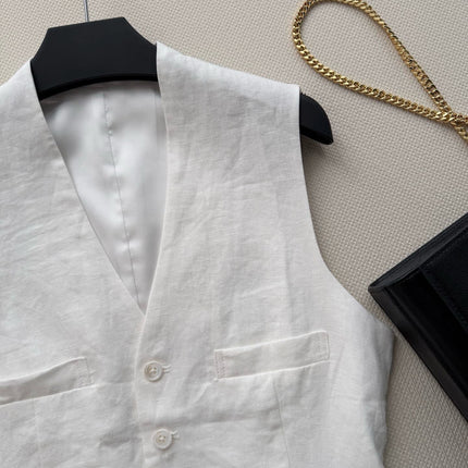 RALPH LAUREN 26S LINEN VEST 477