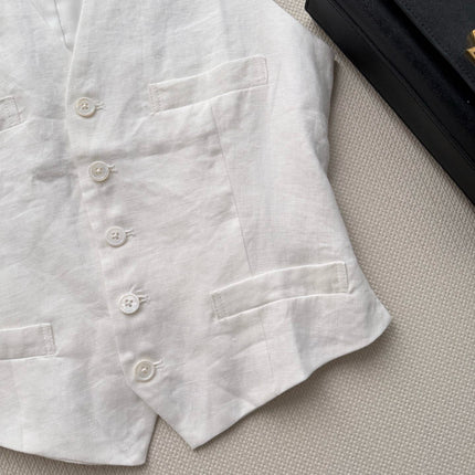 RALPH LAUREN 26S LINEN VEST 477