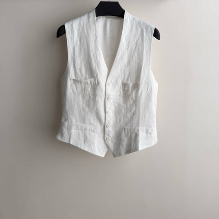 RALPH LAUREN 26S LINEN VEST 477