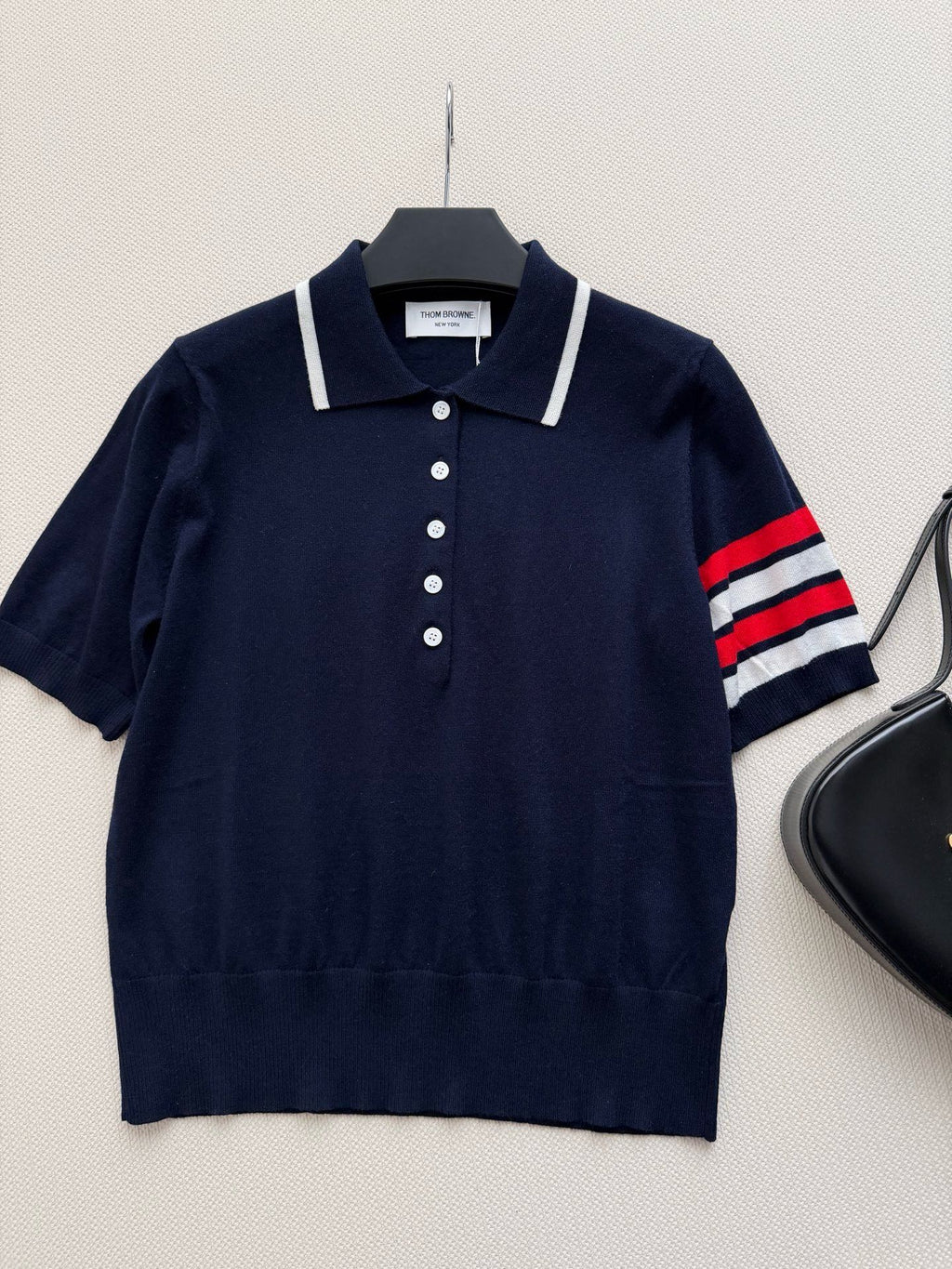 THOM 26S SHORT SLEEVE POLO KNIT TOP STYLE 236
