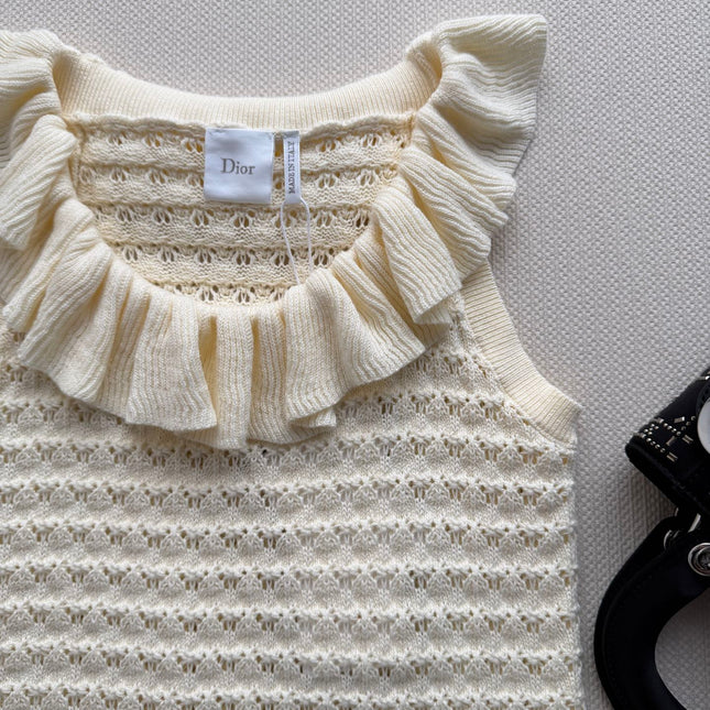 DIOR 26S PLEATED KNITTED VEST 1309