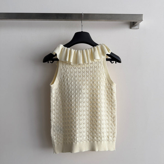 DIOR 26S PLEATED KNITTED VEST 1309