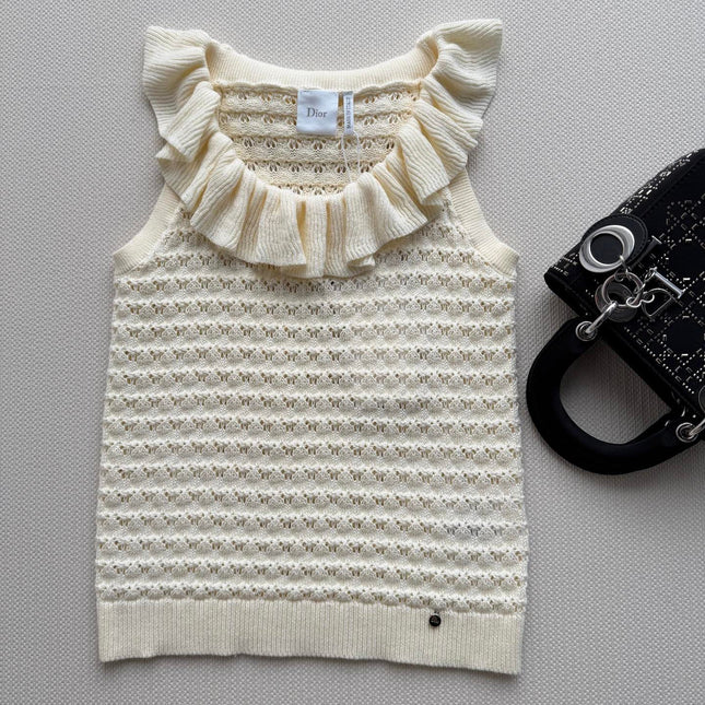 DIOR 26S PLEATED KNITTED VEST 1309