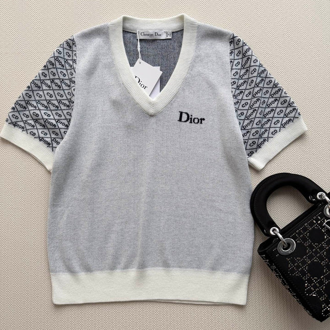 DIOR 26S SHORT-SLEEVE KNIT TOP 1308