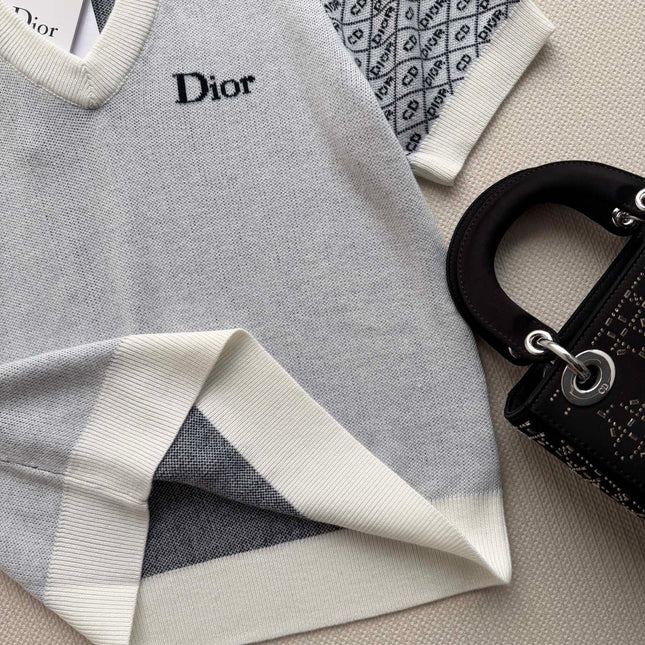 DIOR 26S SHORT-SLEEVE KNIT TOP 1308