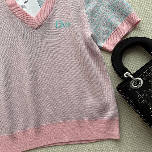 DIOR 26S SHORT-SLEEVE KNIT TOP 1307