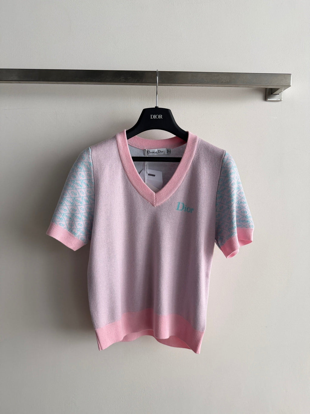 DIOR 26S SHORT-SLEEVE KNIT TOP 1307