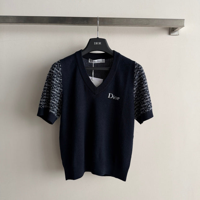 DIOR 26S SHORT-SLEEVE KNIT TOP 1306