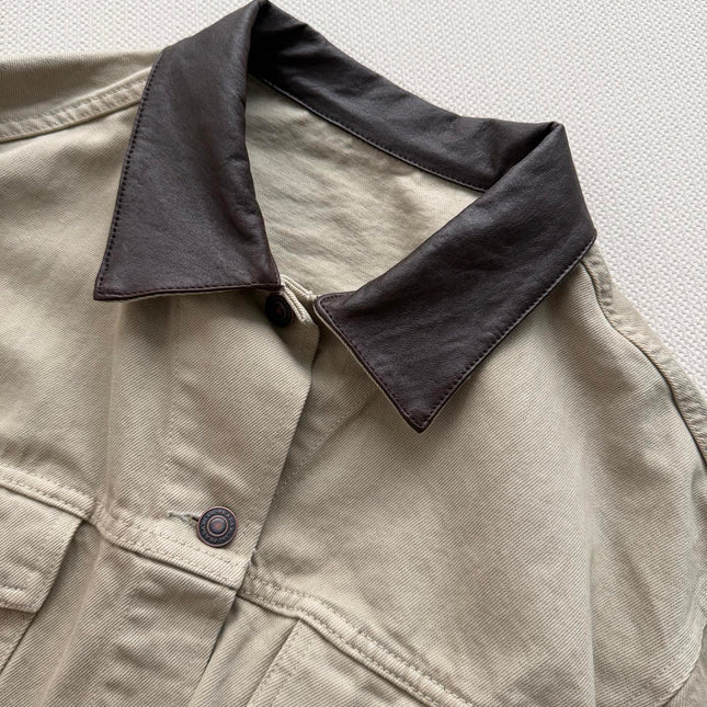 PRADA 26S LEATHER COLLAR JACKET STYLE 938