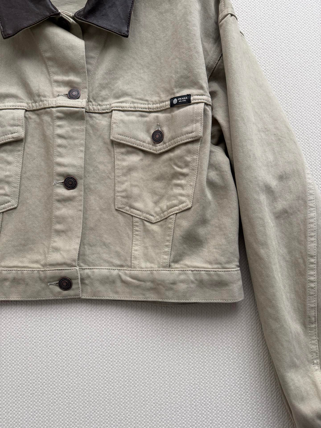 PRADA 26S LEATHER COLLAR JACKET STYLE 938
