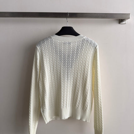 RALPH LAUREN 26S LAYERED V-NECK CABLE-KNIT SWEATER 707