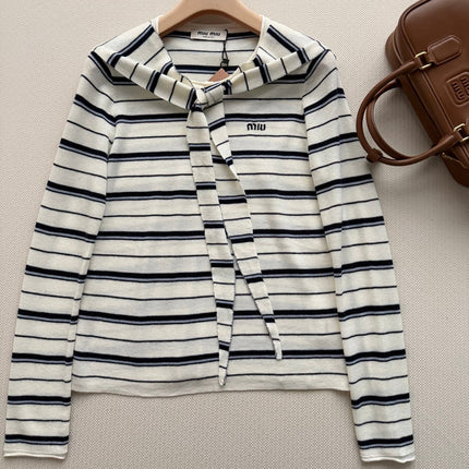 MIUMIU 26S SHAWL-COLLAR KNIT SWEATER 1506