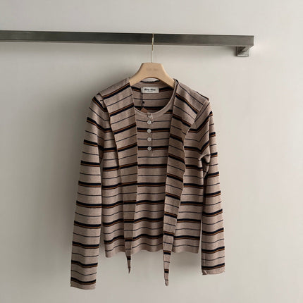 MIUMIU 26S SHAWL-COLLAR KNIT SWEATER 1504