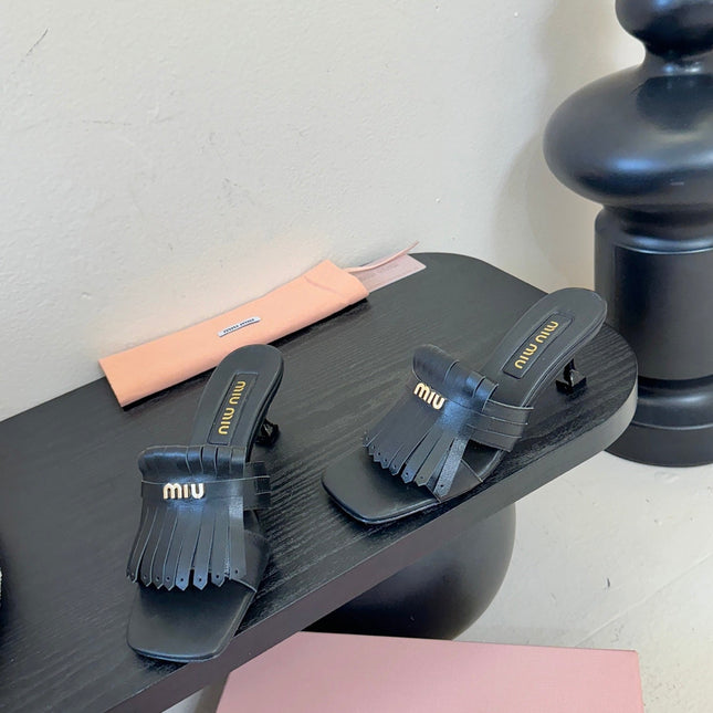 MIUMIU 26S HIGH-HEEL SANDALS 40MM IN BLACK CALFSKIN