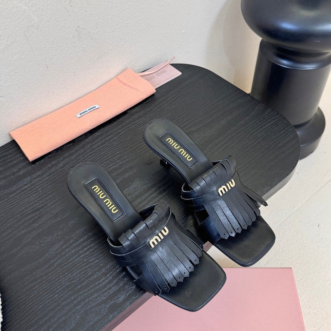 MIUMIU 26S HIGH-HEEL SANDALS 40MM IN BLACK CALFSKIN