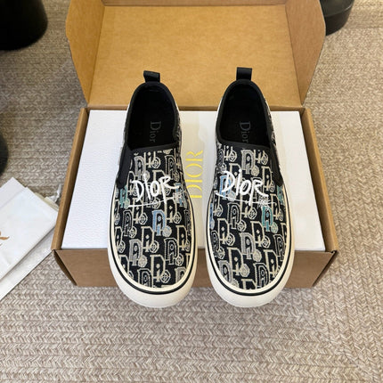 DIOR 26S WALK'N'DIOR SLIP-ON SNEAKERS IN MULTICOLOR DIOR OBLIQUE EMBROIDERED CANVAS STYLE 06
