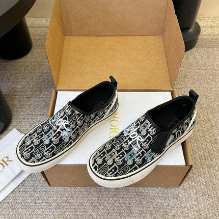 DIOR 26S WALK'N'DIOR SLIP-ON SNEAKERS IN MULTICOLOR DIOR OBLIQUE EMBROIDERED CANVAS STYLE 06
