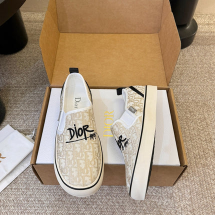 DIOR 26S WALK'N'DIOR SLIP-ON SNEAKERS IN MULTICOLOR DIOR OBLIQUE EMBROIDERED CANVAS STYLE 05