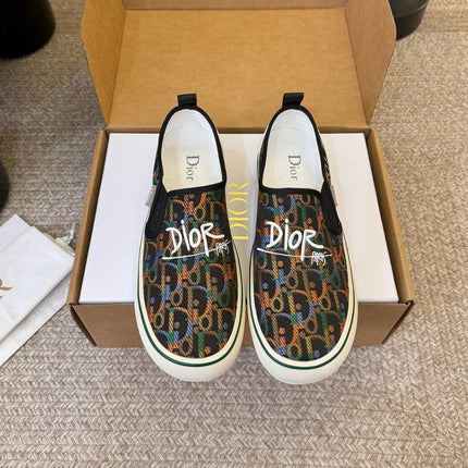 DIOR 26S WALK'N'DIOR SLIP-ON SNEAKERS IN MULTICOLOR DIOR OBLIQUE EMBROIDERED CANVAS STYLE 04