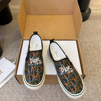 DIOR 26S WALK'N'DIOR SLIP-ON SNEAKERS IN MULTICOLOR DIOR OBLIQUE EMBROIDERED CANVAS STYLE 04