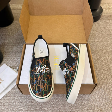DIOR 26S WALK'N'DIOR SLIP-ON SNEAKERS IN MULTICOLOR DIOR OBLIQUE EMBROIDERED CANVAS STYLE 04