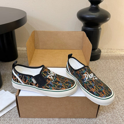 DIOR 26S WALK'N'DIOR SLIP-ON SNEAKERS IN MULTICOLOR DIOR OBLIQUE EMBROIDERED CANVAS STYLE 04