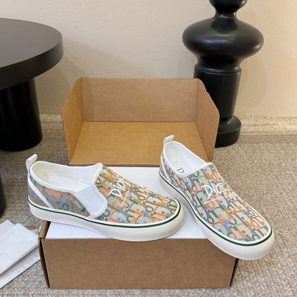 DIOR 26S WALK'N'DIOR SLIP-ON SNEAKERS IN MULTICOLOR DIOR OBLIQUE EMBROIDERED CANVAS STYLE 03
