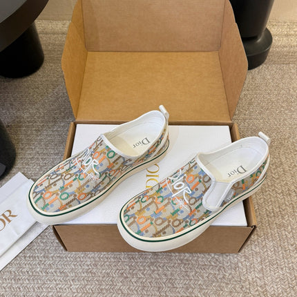 DIOR 26S WALK'N'DIOR SLIP-ON SNEAKERS IN MULTICOLOR DIOR OBLIQUE EMBROIDERED CANVAS STYLE 03