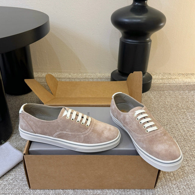 LP 26S LACE-UP SNEAKERS IN LIGHT BROWN SUEDE