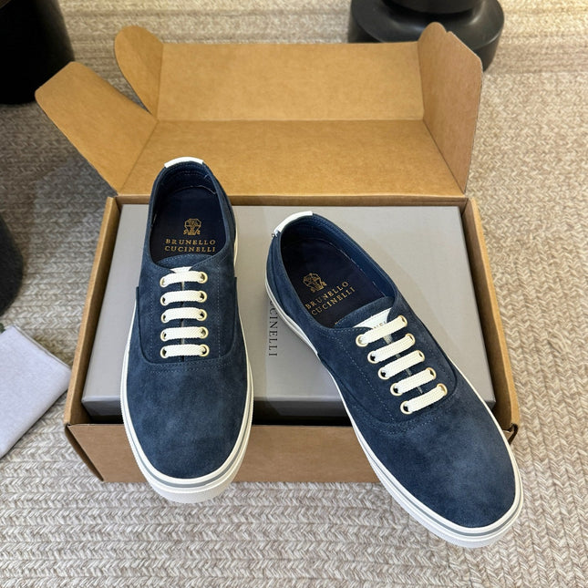 LP 26S LACE-UP SNEAKERS IN NAVY BLUE SUEDE