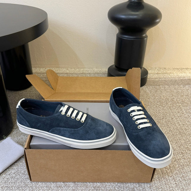 LP 26S LACE-UP SNEAKERS IN NAVY BLUE SUEDE