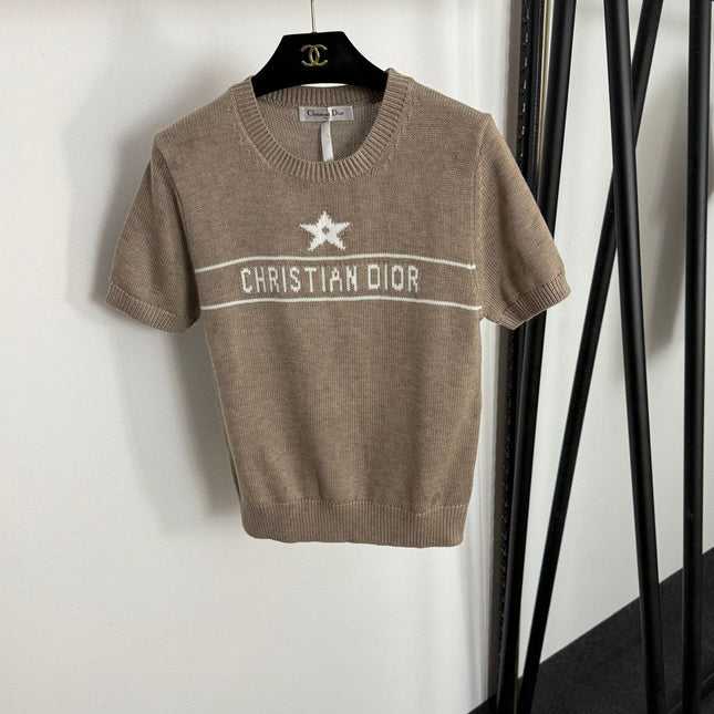 DIOR 26S SHORT-SLEEVE WOOL-BLEND SWEATER 1082