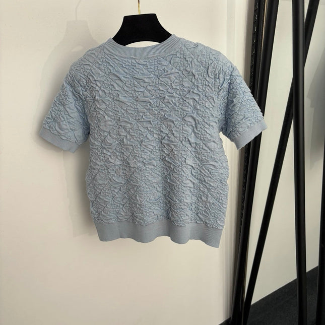 DIOR 26S SHORT-SLEEVE KNIT SWEATER 1371