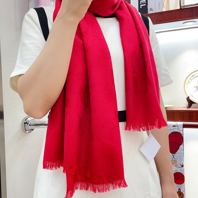 SCARF 180 CM IN CHERRY RED CASHMERE 332875