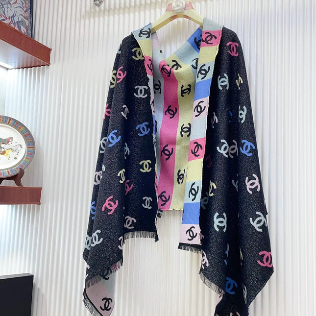 RAINBOW SCARF 180 CM IN COLORFUL CASHMERE AND WOOL 390961