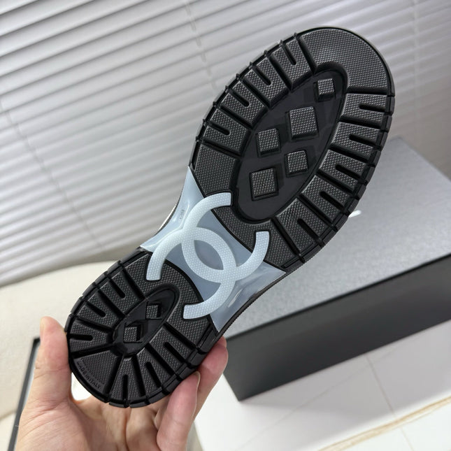 CHANEL 25S SNEAKERS 35MM IN WHITE CALFSKIN