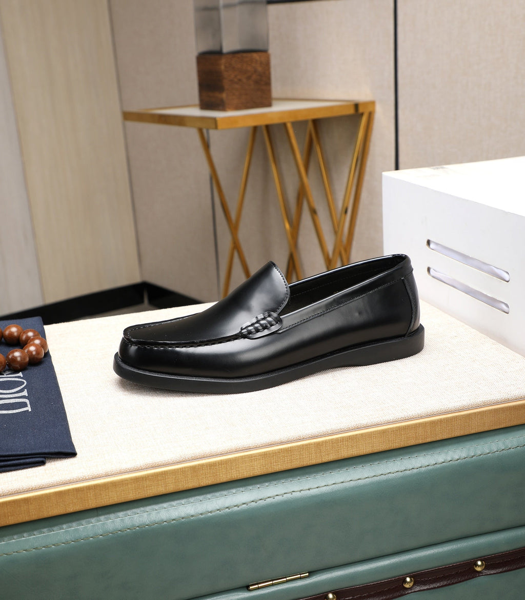 CD RETRO SEWED LOAFER BLACK SMOOTH CALFSKIN