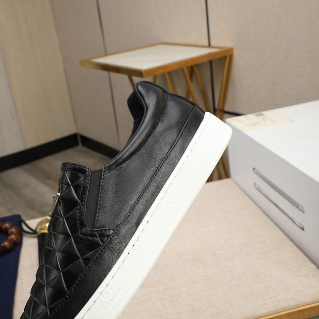PRA LOAFER IN BLACK EMBOSSED CALFSKIN