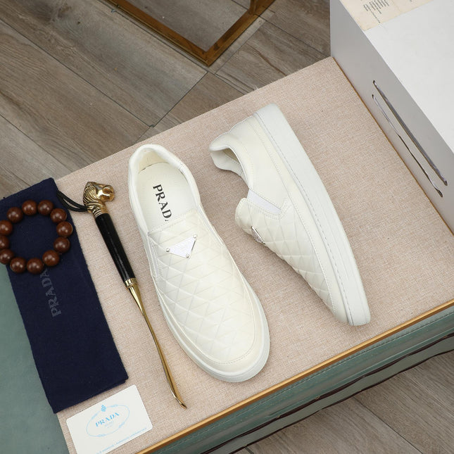 PRA LOAFER IN BEIGE CREAM EMBOSSED CALFSKIN
