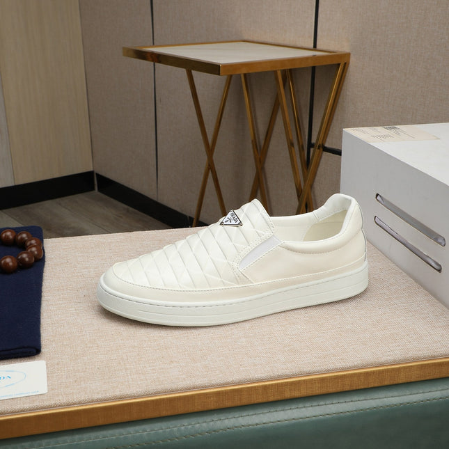 PRA LOAFER IN BEIGE CREAM EMBOSSED CALFSKIN