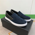 LOAFER IN MIDNIGHT BLUE SUEDE AND BLACK CALFSKIN