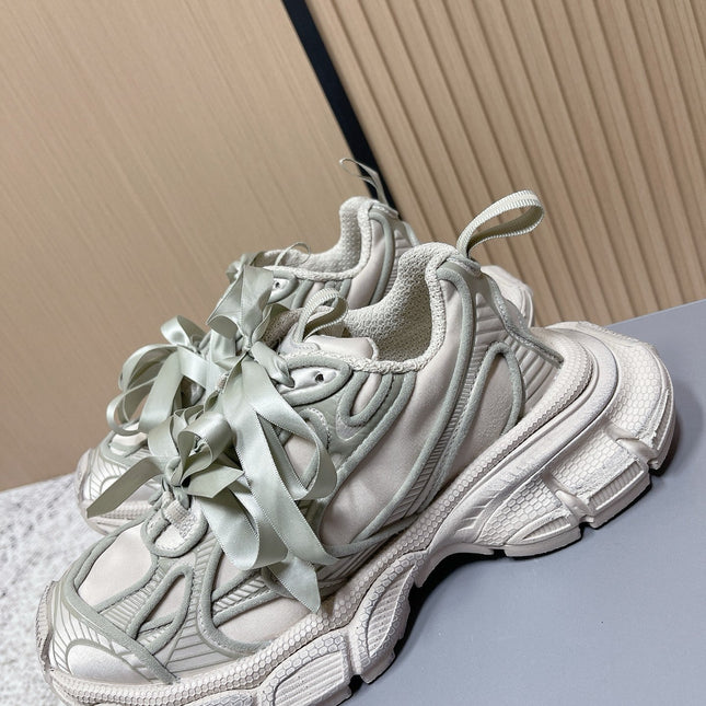 BALENCIAGA 25S 3XL SNEAKERS IN TAUPE GRAY PU LEATHER